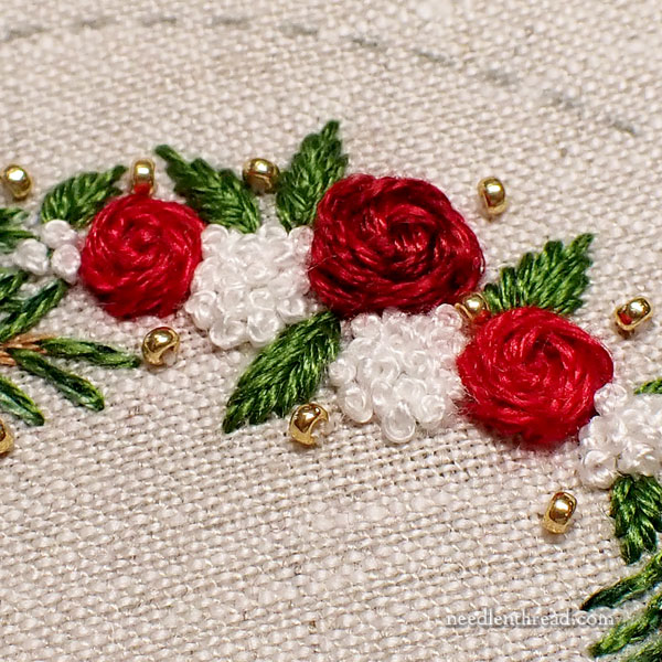 Stem Stitch Rose roses