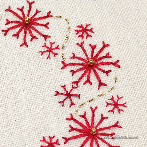 Gold seed beads for embroidery
