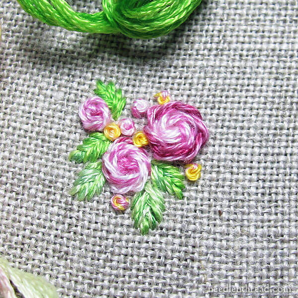 Stem Stitch Rose Tutorial