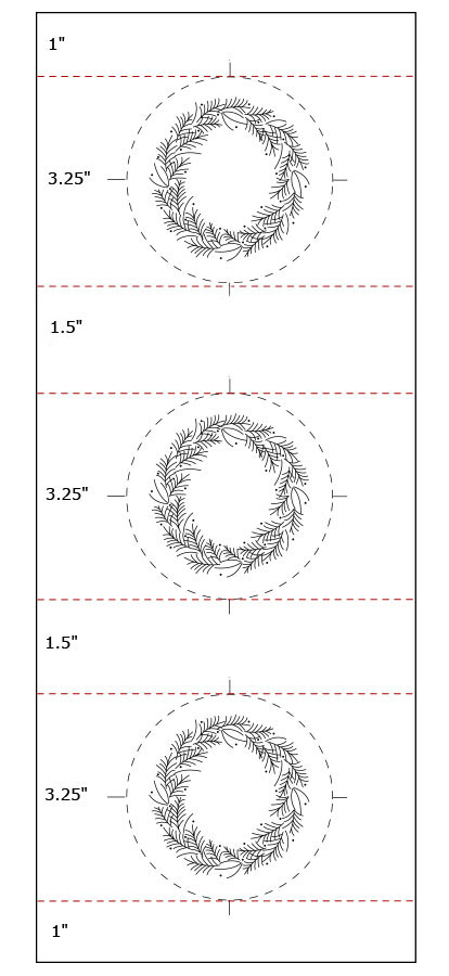 Fabric Layout for Wreath Kits