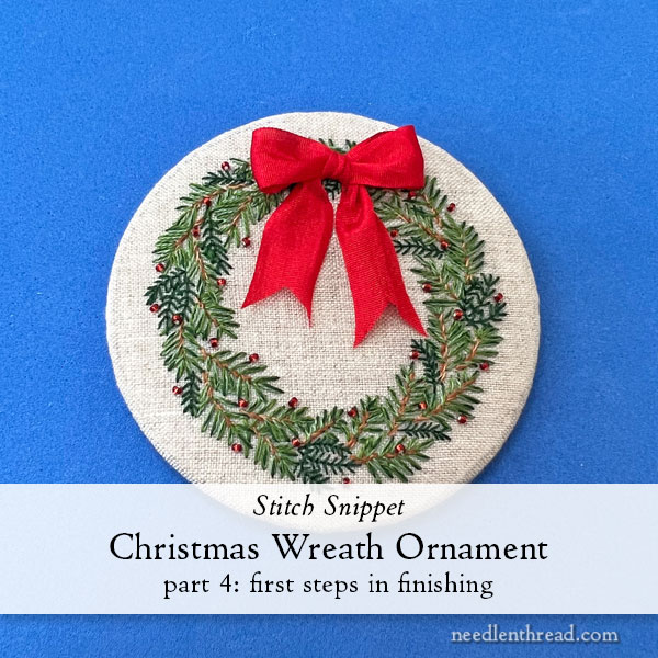 Christmas Wreath Ornament - Fist steps in Finishing