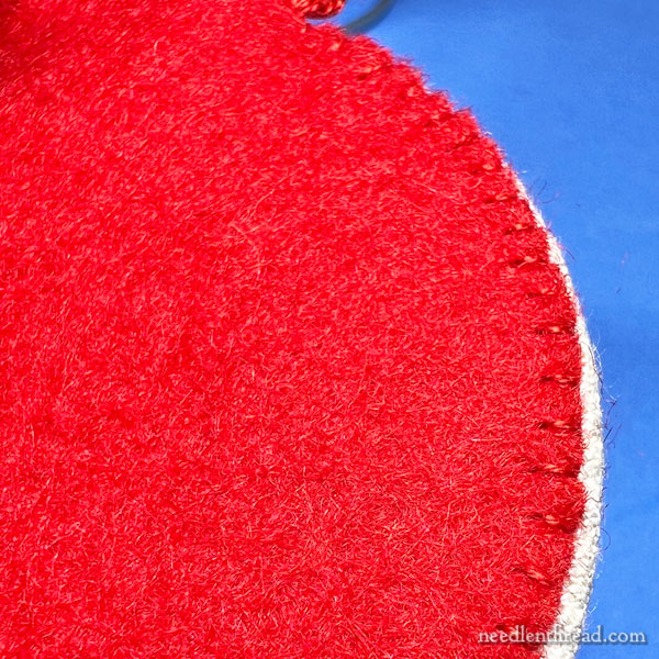 Sewing the Hanging Cord in Place