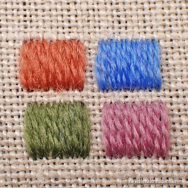comparing wool threads for embroidery 34