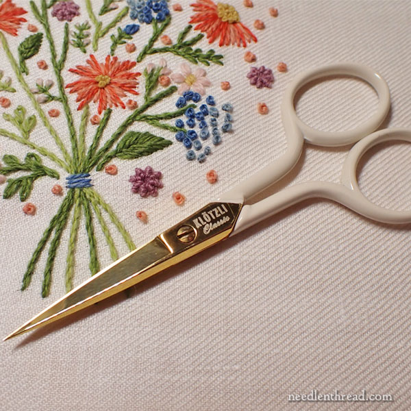 Golden Forge embroidery scissors