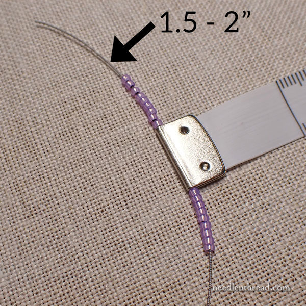 Purple Posy: creating the beaded pull fob