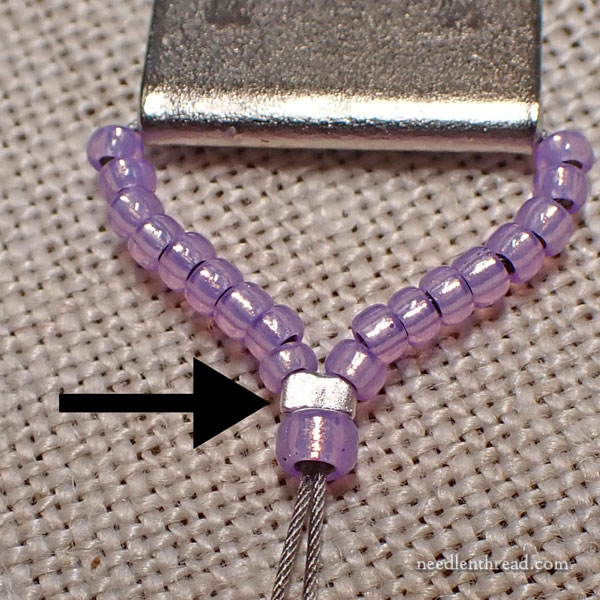 Purple Posy: creating the beaded pull fob
