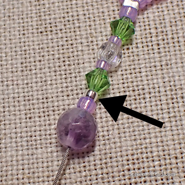 Purple Posy: creating the beaded pull fob