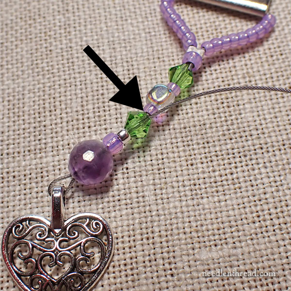 Purple Posy: creating the beaded pull fob