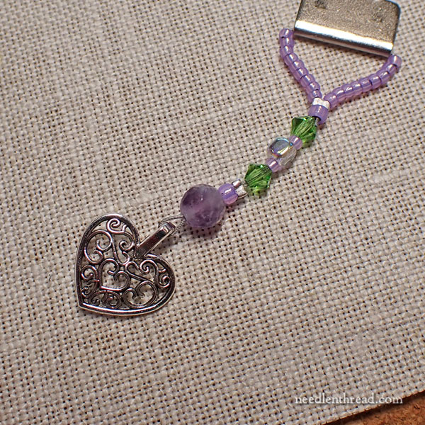 Purple Posy: creating the beaded pull fob