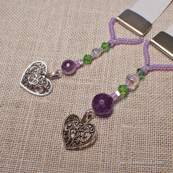 Purple Posy: creating the beaded pull fob