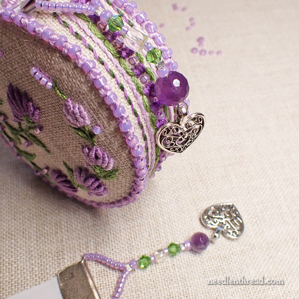 Purple Posy: creating the beaded pull fob