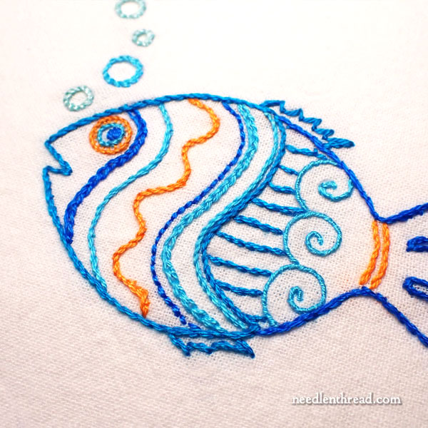 Something Fishy: Embroidered Tropical Fish Towel Set