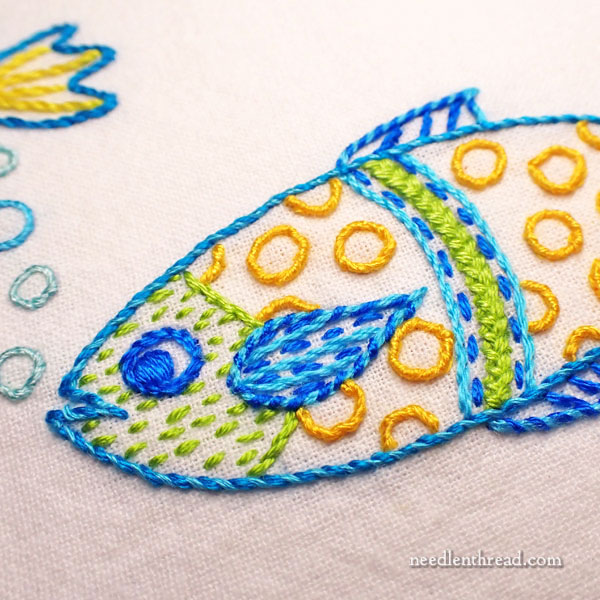 Something Fishy: Embroidered Tropical Fish Towel Set