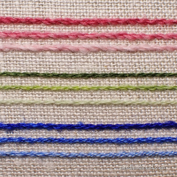 Stitching with Gumnut Yarns wool threads