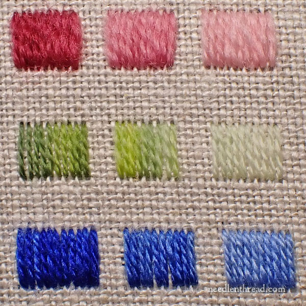 Stitching with Gumnut Yarns wool threads