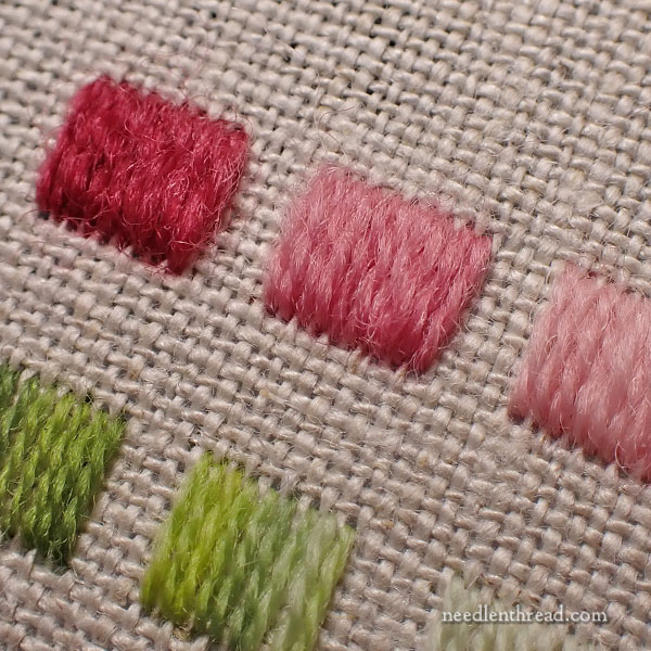 Stitching with Gumnut Yarns wool threads
