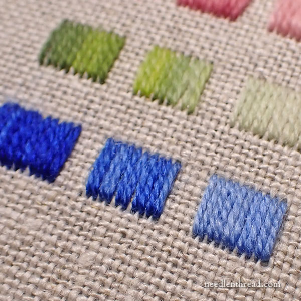 Stitching with Gumnut Yarns wool threads