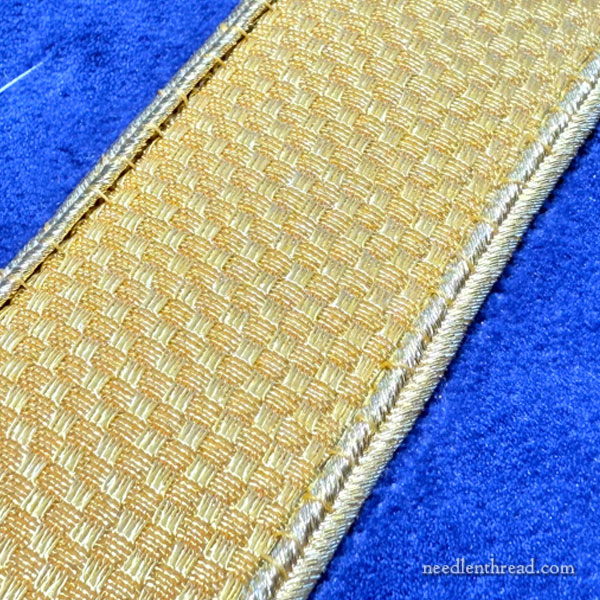 Cloth of Gold letters appliquéd on altar cover