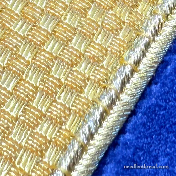 Cloth of Gold letters appliquéd on altar cover