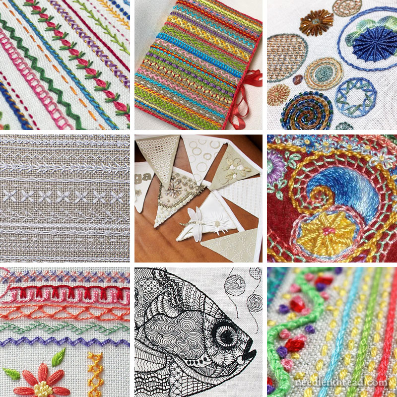 Embroidery stitches and the sampler approach
