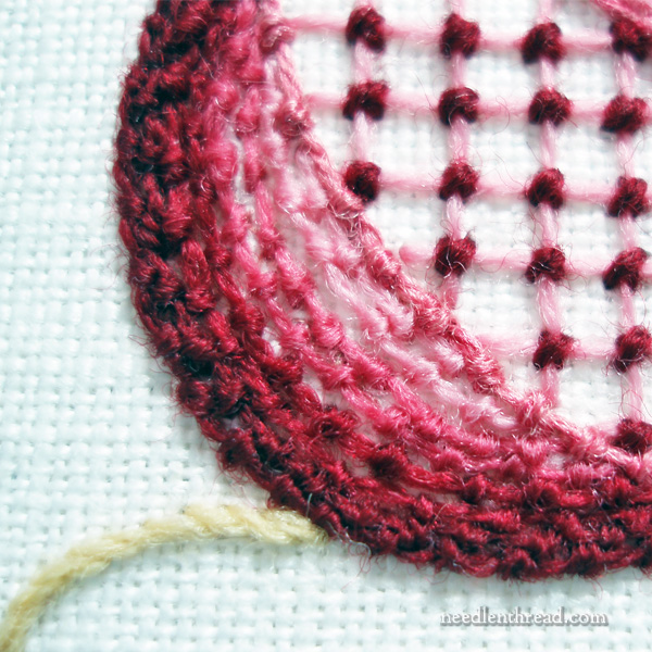 Coral stitch used as a filling