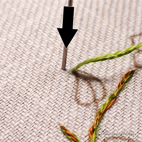 Garden Swirl Stitch-Along: Embroidering the Leaves