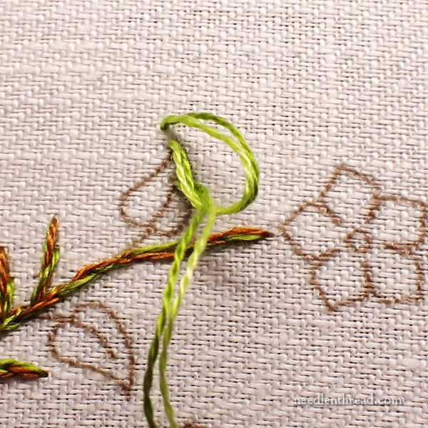 Garden Swirl Stitch-Along: Embroidering the Leaves