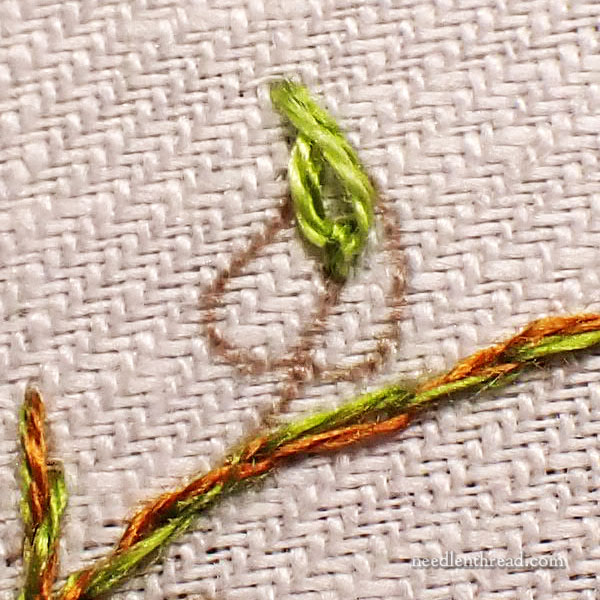 Garden Swirl Stitch-Along: Embroidering the Leaves