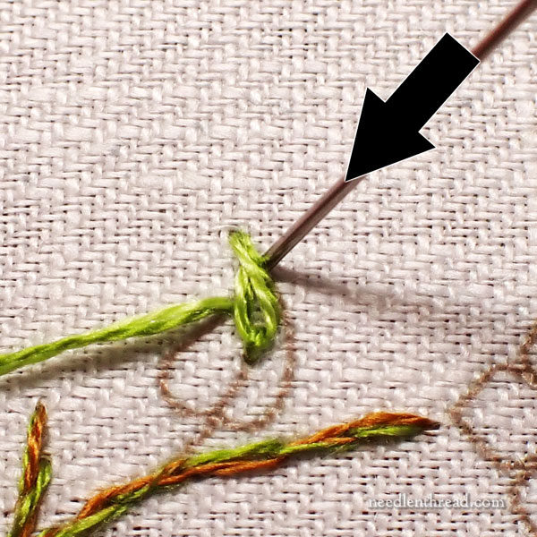 Garden Swirl Stitch-Along: Embroidering the Leaves