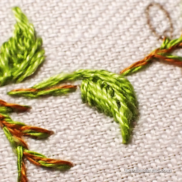 Garden Swirl Stitch-Along: Embroidering the Leaves