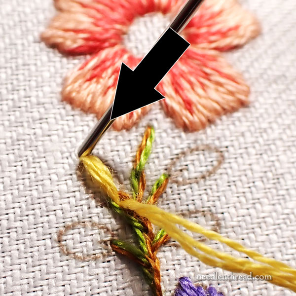 Garden Swirl 5: Finishing the Embroidery