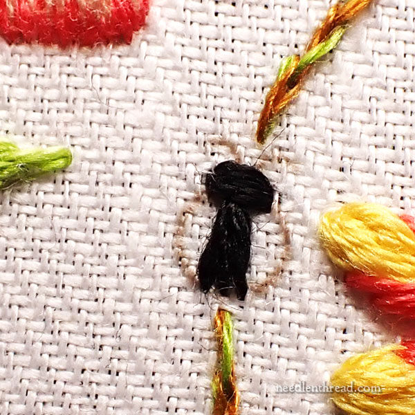 Garden Swirl 5: Finishing the Embroidery