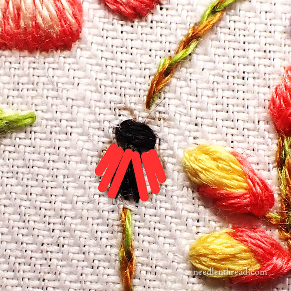 Garden Swirl 5: Finishing the Embroidery
