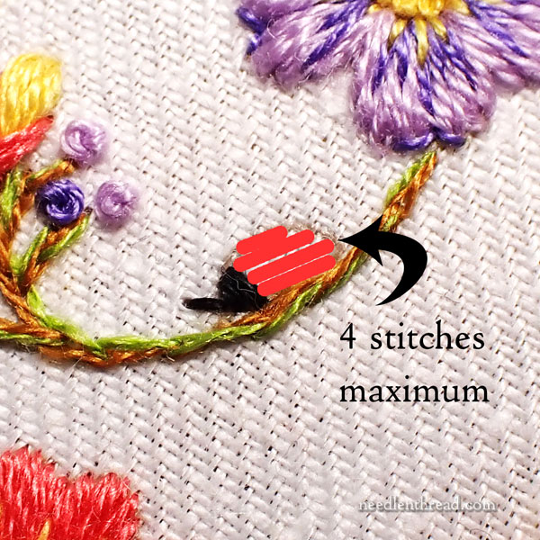 Garden Swirl 5: Finishing the Embroidery