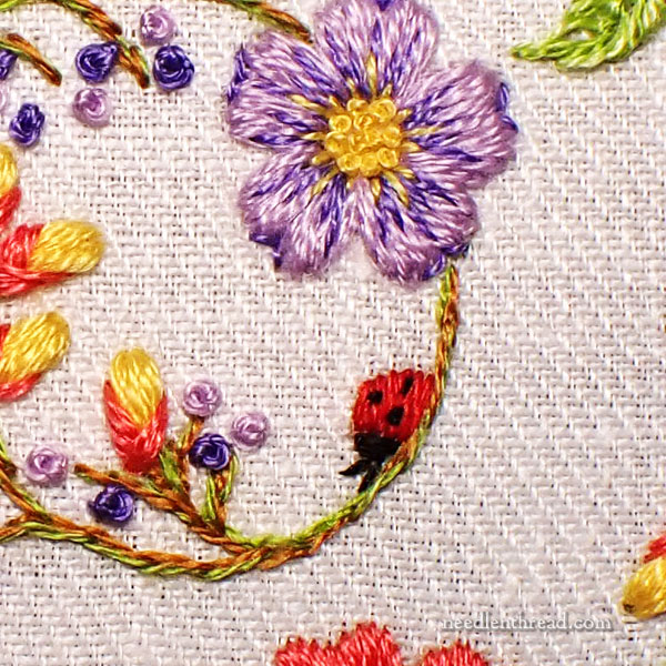 Garden Swirl 5: Finishing the Embroidery