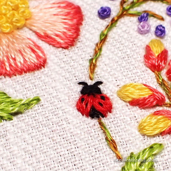 Garden Swirl 5: Finishing the Embroidery