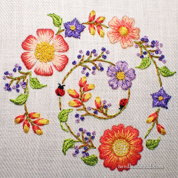 Garden Swirl 5: Finishing the Embroidery