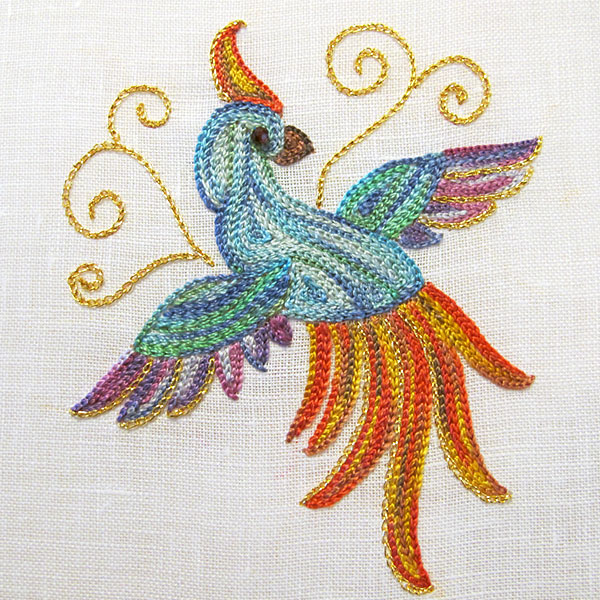 tambour embroidery / chain stitch filling