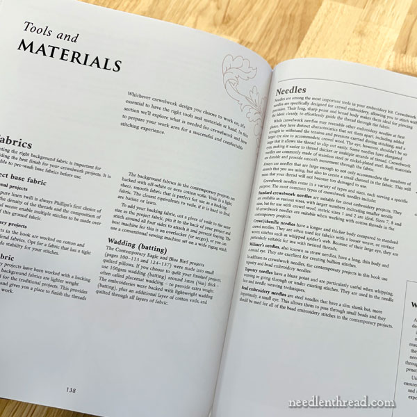 Crewelwork Embroidery Then & Now book review