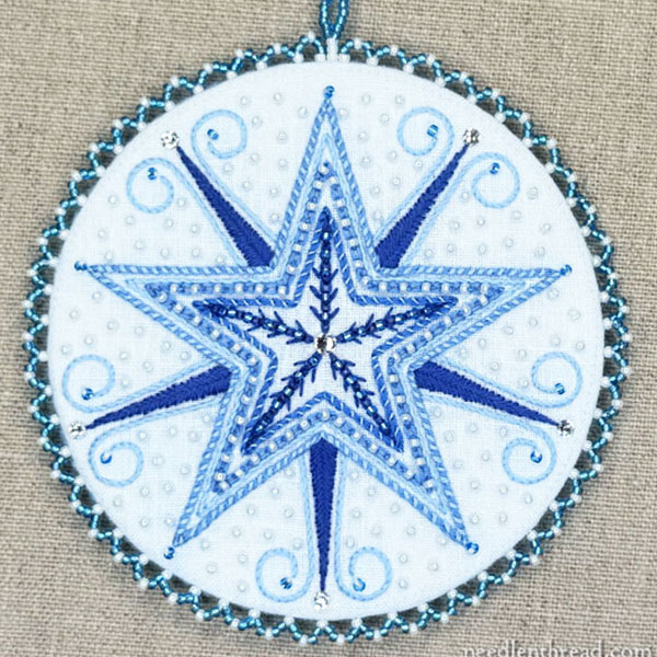 Twinkle, Twinkle Christmas Ornament Stitch-Along - Beaded Edge