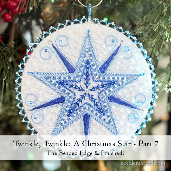 Twinkle, Twinkle Christmas Ornament stitch-along - finish