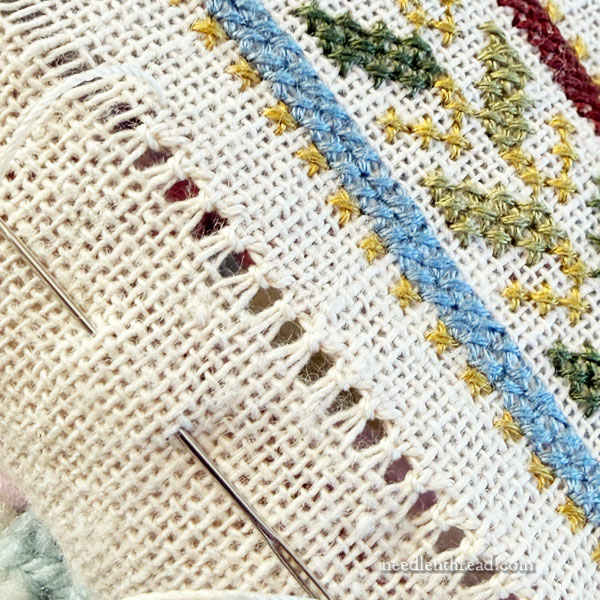 Avlea Arcadian Peony counted cross stitch runner - folk embroidery