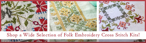 Folk Embroidery Cross Stitch Kits - Wide Selection Available Now!