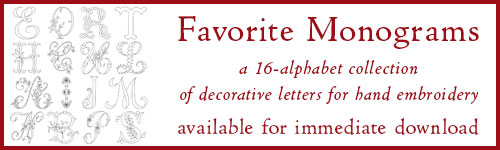 Favorite Monograms: 16 complete monogram alphabets for hand embroidery