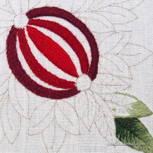Pomegranate Corners wool embroidery