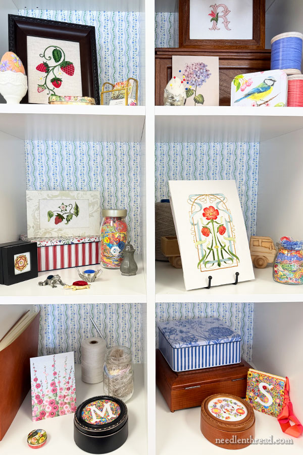 Cubbies in the Studio - and Pincushions