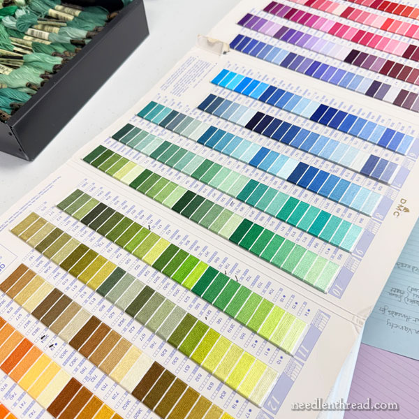 Real Thread color cards - organizing threads by the card