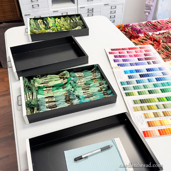 Real Thread color cards - organizing threads by the card