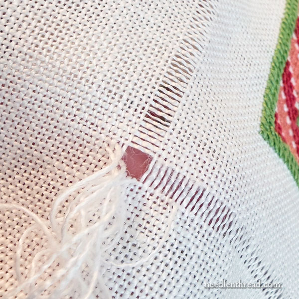 Finished counted work - Clara's Garden folk embroidery project