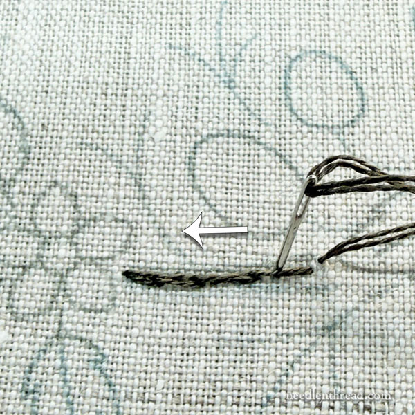 Blackberry Brambles Blossoms stitch-along lesson 1